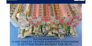 Σύλληψη δύο ημεδαπών για λαθραία καπνικά προϊόντα στην Χαλκίδα