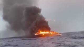 Πυρκαγιά και βύθιση Θ/Γ σκάφους στην Κεφαλονιά